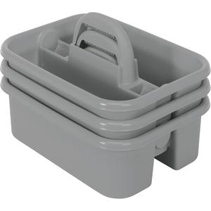 Supply Caddy - Grey, 8-3/4", 13-3/8", 13-3/8", High density polpropylene/polyethylene, 18-1/4", 8", 8-3/4"