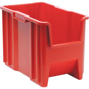 Giant Stacking Containers - Red, 10.875", 17.5", 12.5", 100 lbs., 17 1/2" L x 10 7/8" W x 12 1/2" H, 11"
