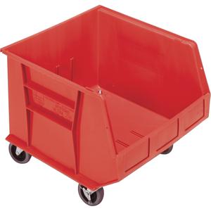 Mobile Bin - Red, 16-1/2", 18", 14", 75 lbs., 16 1/2 x 18 x 14, 3