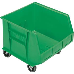 Mobile Bin - Green, 16-1/2", 18", 14", 75 lbs., 16 1/2 x 18 x 14, 3