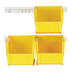 Hang-n-Stack Bin Complete Package - Yellow, 50 lbs., 5-1/2", 10-7/8", 5"