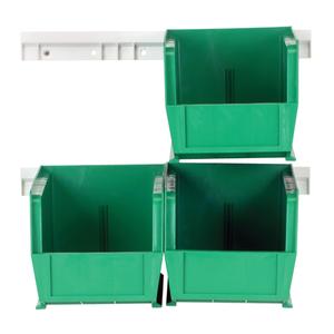 Hang-n-Stack Bin Complete Package - Green, 50 lbs., 5-1/2", 10-7/8", 5"