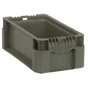 Collapsible Stacking Container - Grey, 7", 12", 5", 150 lbs.