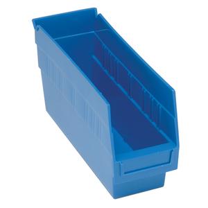 Store More™ Plastic Shelf Bins - Blue, Yellow, Red, 50 lbs., 4-1/8", 11-5/8", 6", 3 x 10 1/6 x 6, 30040
