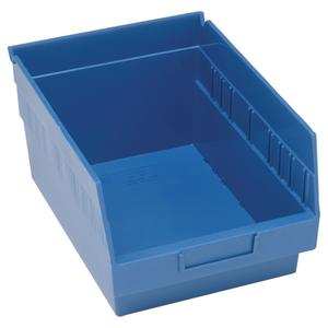 Store More™ Plastic Shelf Bins - Blue, Yellow, Red, 50 lbs., 8-3/8", 11-5/8", 6", 7 1/8 x 10 1/6 x 6, 30080