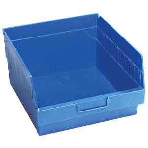 Store More™ Plastic Shelf Bins - Blue, Yellow, Red, 50 lbs., 11-1/8", 11-5/8", 6", 10 x 10 1/6 x 6, 30010