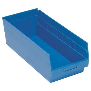 Store More™ Plastic Shelf Bins - Blue, Yellow, Red, 70 lbs., 8-3/8", 17-7/8", 6", 7 1/8 x 161/2 x 6, 30088