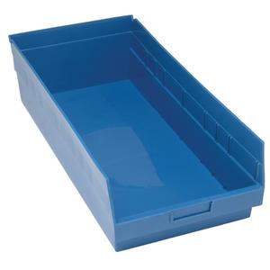 Store More™ Plastic Shelf Bins - Blue, Yellow, Red, 90 lbs., 11-1/8", 23-5/8", 6", 10 x 22 1/8 x 6, 30014