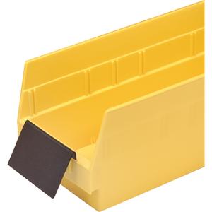 Shelf Bins - Extended Label Holders - Black, 45°