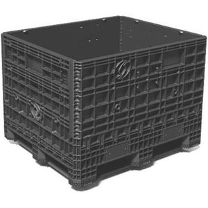 Medium-Duty Collapsible Bulkpak Containers - Black, 34", 48", 40", 2, 27.9, B