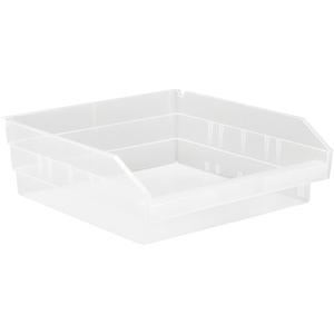 Shelf Bins - Clear, 30 lbs., 11-1/8", 11-5/8", 4", 30170
