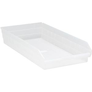 Shelf Bins - Clear, 50 lbs., 11-1/8", 23-5/8", 4", 30174