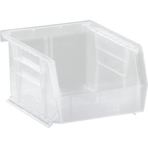 Clear-View Ultra Stack & Hang Bin - Clear, 10 lbs., 4-1/8", 5-3/8", 3", FDA approved polypropylene, 3 7/16", 4 3/4", 2 13/16"