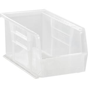 Clear-View Ultra Stack & Hang Bin - Clear, 30 lbs., 4-1/8", 10-7/8", 4", FDA approved polypropylene, 3 3/16", 10 1/4", 3 3/4"