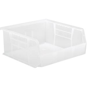 Clear-View Ultra Stack & Hang Bin - Clear, 50 lbs., 11", 10-7/8", 5", FDA approved polypropylene, 10", 10 1/4", 4 3/4"
