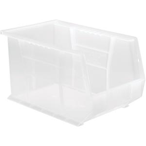 Clear-View Ultra Stack & Hang Bin - Clear, 60 lbs., 8-1/4", 13-5/8", 8", FDA approved polypropylene, 6 9/16", 12 7/8", 7 3/4"