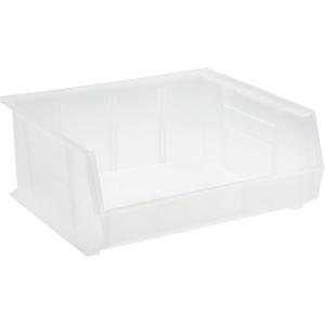 Clear-View Ultra Stack & Hang Bin - Clear, 75 lbs., 16-1/2", 14-3/4", 7", FDA approved polypropylene, 14 3/4", 14", 6 3/4"