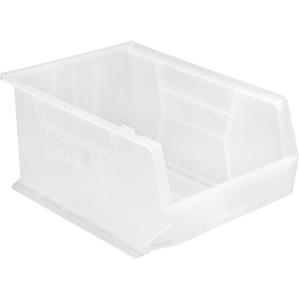 Clear-View Ultra Stack & Hang Bin - Clear, 75 lbs., 11", 16", 8", FDA approved polypropylene, 10", 15 1/8", 7 3/4"