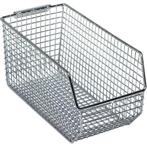 Wire Mesh Stack & Hang Bins - Wire mesh, Nickel-chrome, 100 lbs. Hang/175 lbs. Stack, 5 1/2"