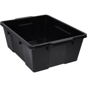 Plastic Latch Container - Black, 15.875", 21", 7.75", 50 lbs., 7 gallons