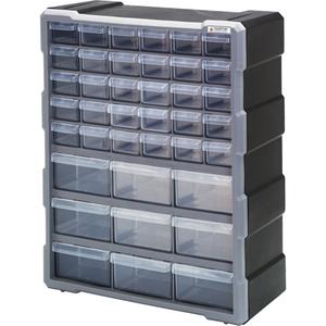 Drawer Cabinet - 18-3/4", 15", 6-1/4", Black, Plastic, 39