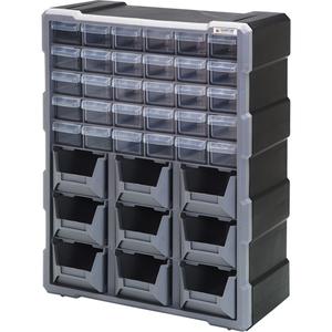 Drawer Cabinet - 18-3/4", 15", 6-1/4", Black, Plastic, 39