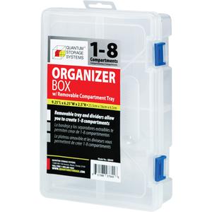 Plastic Compartment Box - 6.25", 9.25", 2.2", 8