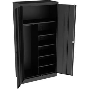 Combination Cabinet - 72", 36", 18", 5, Black, Steel, 150 lbs., Knocked Down