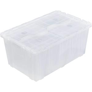 FP243C FliPak Nestable Tote - Clear, 12.1", 26.9", 16.9"