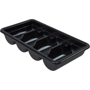 All-Purpose Storage Tub - 3-3/4", 11-3/8", 20-7/16", Plastic, Black