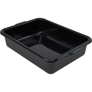 All-Purpose Flat-Bottom Storage Tub - 5", 15", 21", Plastic, Black