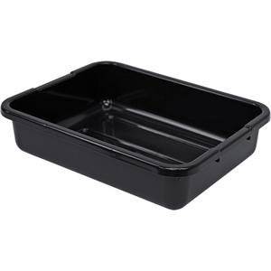 All-Purpose Ribbed-Bottom Storage Tub - 5", 15", 21", Plastic, Black