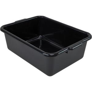 All-Purpose Flat-Bottom Storage Tub - 7", 15", 21", Plastic, Black