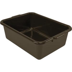 All-Purpose Flat-Bottom Storage Tub - 7", 15", 21", Plastic, Brown
