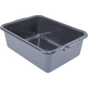 All-Purpose Flat-Bottom Storage Tub - 7", 15", 21", Plastic, Grey