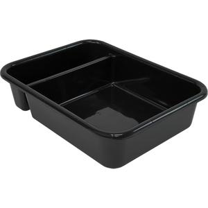 All-Purpose Compartmentalized Storage Tub - 7", 15", 20", Plastic, Black