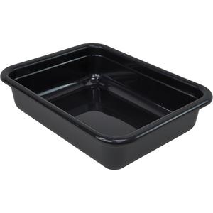 All-Purpose Flat-Bottom Storage Tub - 5", 17", 22", Plastic, Black