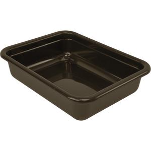 All-Purpose Flat-Bottom Storage Tub - 5", 17", 22", Plastic, Grey