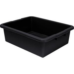 All-Purpose Ribbed-Bottom Storage Tub - 7", 17", 22", Plastic, Black