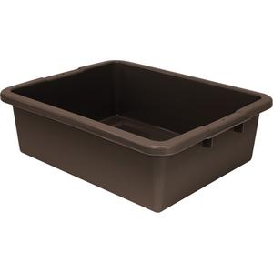 All-Purpose Ribbed-Bottom Storage Tub - 7", 17", 22", Plastic, Brown