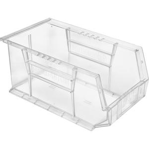Crystal Clear Ultra Bins - Clear, 65 lbs., 8-1/4", 14-3/4", 7", 14", 6-9/16", 6-3/4"