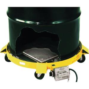 Heated Drum Dolly - Aluminum, 900 lbs., 24" W x 24" L, 6", Phenolic