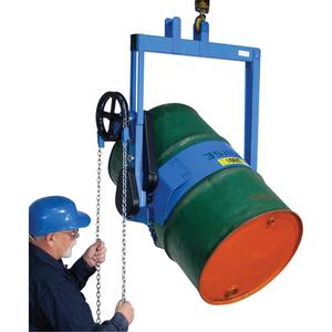 Drum Lifter - 55 US gal. (45 Imperial Gal.), Steel, 800 lbs./363 kg., Geared Tilt