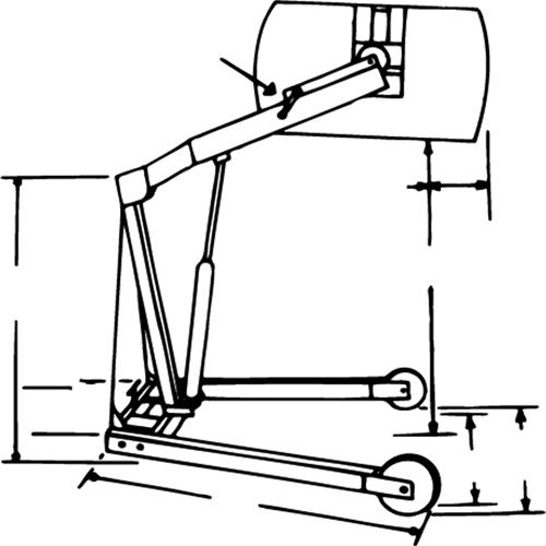 Hydra-Lift Drum Handlers - 55 US gal. (45 Imperial Gal.), Steel, 1, Steel, 55", 60", 12", 44 - Image 2