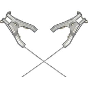 Heavy-Duty Bonding & Grounding Wire Assemblies - Two Hand Clamp Connectors - 120", Stainless Steel, TWO HAND CLAMP CONNECTORS
