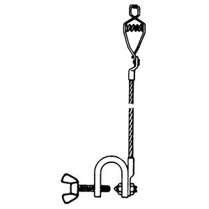 Light-Duty Bonding & Grounding Wire Assemblies - Alligator Clip & Small C-Clamps - 120", PVC Coated