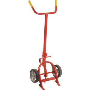 Single Bar Drum Trucks - 55 - 85 US Gal. (45 - 70 Imperial Gal.), Steel, Mold-on Rubber, Steel, 1000 lbs.