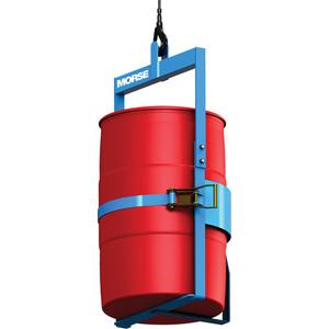 Below-Hook Drum Lifter - Steel, 1, 1000 lbs./454 kg, Steel, Plastic, Fibre