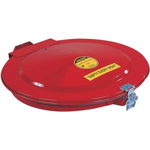 Manual Closing Drum Cover - 55 US gal/55 US gal (45.8 imp. Gal.), Red, Steel