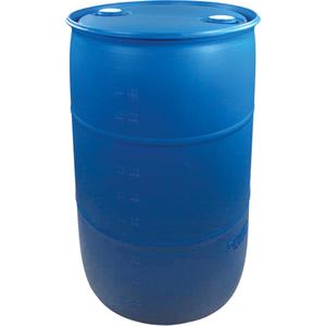 Polyethylene Drums - 30 US gal (25 imp. gal.), Unlined, Blue, Closed Top, 1H1/Y1.9/150, Fittings Included